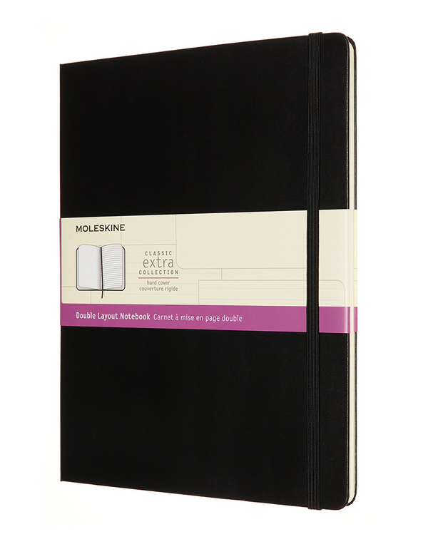 Zápisník Moleskine tvrdý linkovaný-čistý černý XL