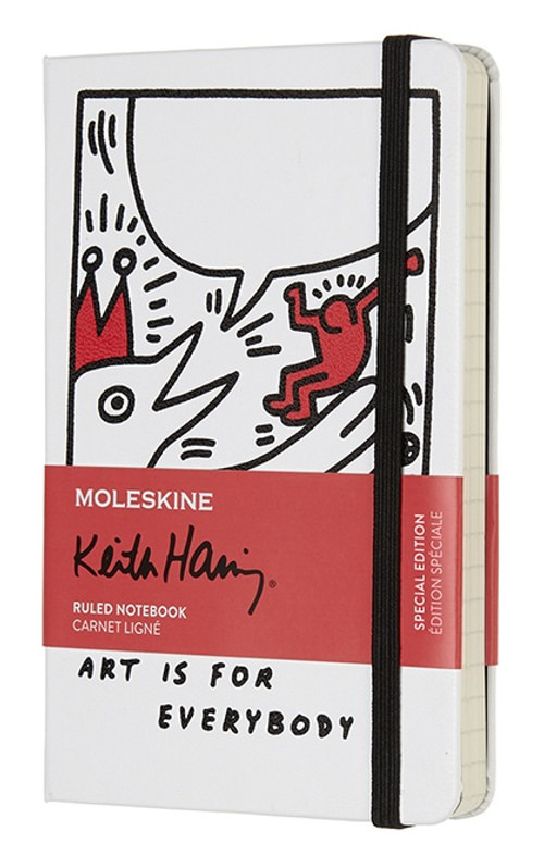 Keith Haring zápisník linkovaný bílý S