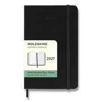 Moleskine 2027 - diár v tvrdých doskách - týždenný, veľkosť S, čierny