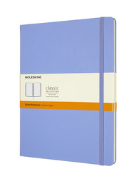 Zápisník Moleskine tvrdý linkovaný světle modrý XL