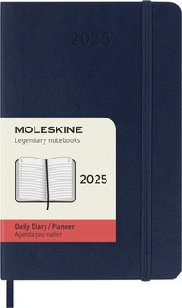 Diář Moleskine 2025 denní měkký modrý S