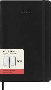 Diář Moleskine 2025 denní měkký černý L