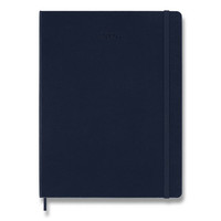 Diár Moleskine 2026 - tvrdé dosky, XL, týždenný, modrý