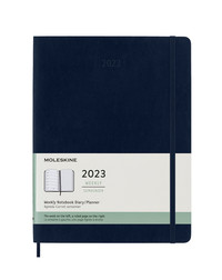 Plánovací zápisník Moleskine 2023 měkký modrý XL