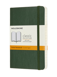 Zápisník Moleskine měkký linkovaný zelený S