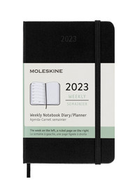 Plánovací zápisník Moleskine 2023 tvrdý černý S
