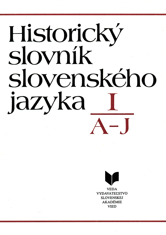 Historický slovník slovenského jazyka I A-J