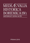 Mediaevalia Historica Bohemica 19/1 2016