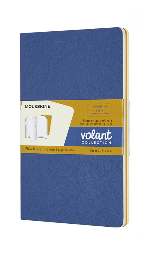 Volant zápisníky Moleskine 2 ks čistý modrý a žlutý L
