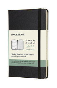 Plánovací zápisník Moleskine 2020 tvrdý černý S