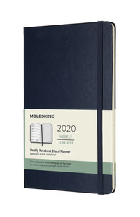 Plánovací zápisník Moleskine 2020 tvrdý modrý L