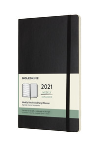 Plánovací zápisník Moleskine 2021 měkký černý L