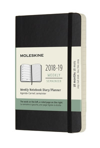 Plánovací zápisník Moleskine 2018-2019 měkký černý S