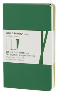 Volant zápisníky 2 ks, čistý, smaragdový S