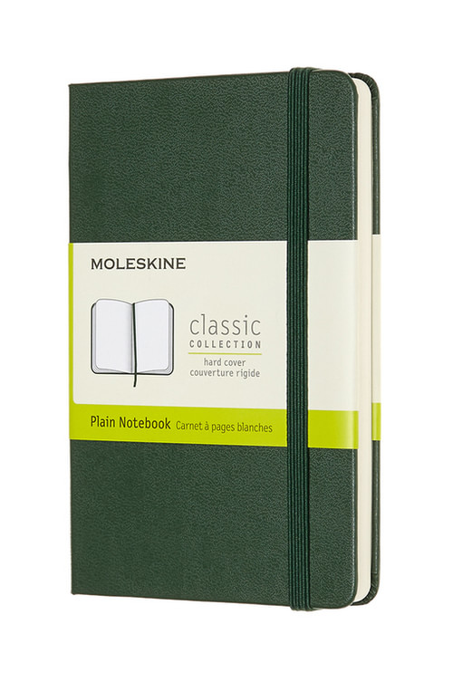 Zápisník Moleskine tvrdý čistý zelený S