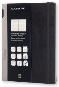 Professional diář-zápisník Moleskine černý XL