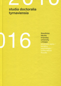 Studia doctoralia Tyrnaviensia 2016