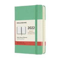 Diář Moleskine 2022 denní tvrdý zelený S