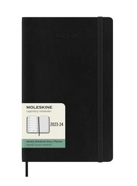 18měsíční plánovací zápisník Moleskine 2023-2024 měkký černý L