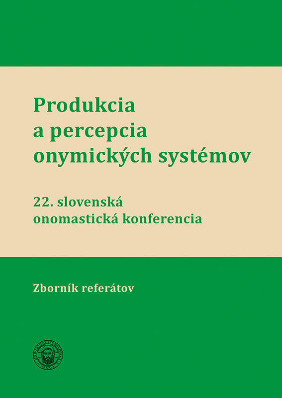 Produkcia a percepcia onymických systémov Produkcia a percepcia onymických systémov