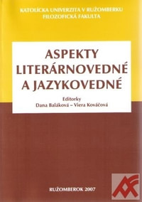 Aspekty literárnovedné a jazykovedné