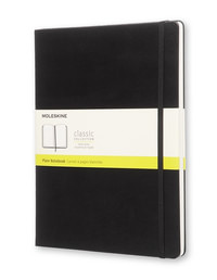 Zápisník, čistý, černý XL