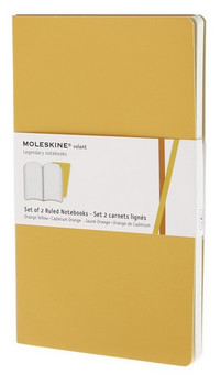 Volant zápisníky 2 ks, linkovaný, žlutooranžový L