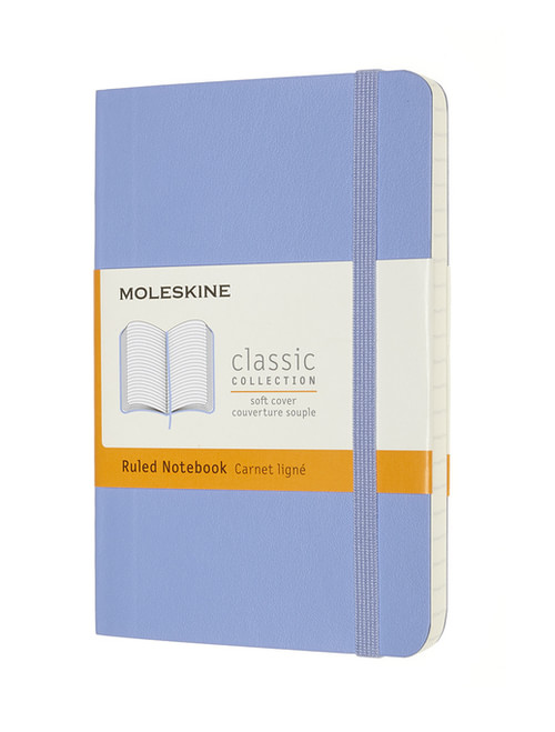 Zápisník Moleskine měkký linkovaný světle modrý S