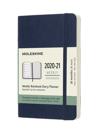 Plánovací zápisník Moleskine 2020-2021 měkký modrý S