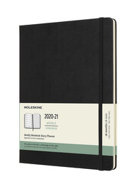 Plánovací zápisník Moleskine 2020-2021 tvrdý černý XL