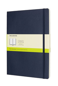 Zápisník měkký čistý modrý XL