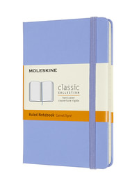 Zápisník Moleskine tvrdý linkovaný světle modrý S
