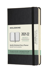 Plánovací zápisník Moleskine 2021-2022 tvrdý černý S