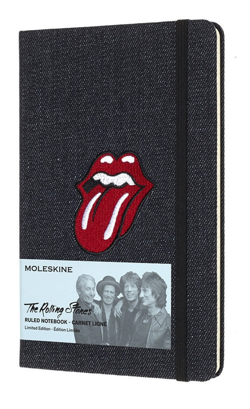 Rolling Stones zápisník linkovaný L Denim