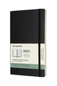 Plánovací zápisník Moleskine 2020-2021 měkký černý L