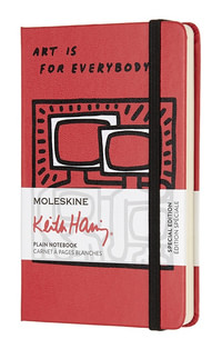 Keith Haring zápisník čistý červený S