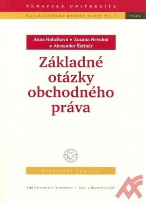 Základné otázky obchodného práva