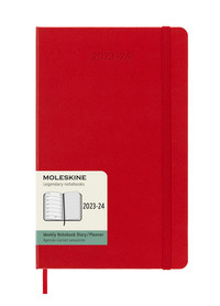 18měsíční plánovací zápisník Moleskine 2023-2024 tvrdý červený L