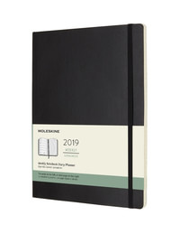 Plánovací zápisník Moleskine 2019 měkký černý XL