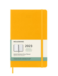 Plánovací zápisník Moleskine 2023 tvrdý oranžový L