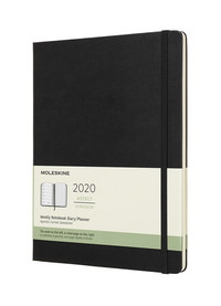 Plánovací zápisník Moleskine 2020 tvrdý černý XL