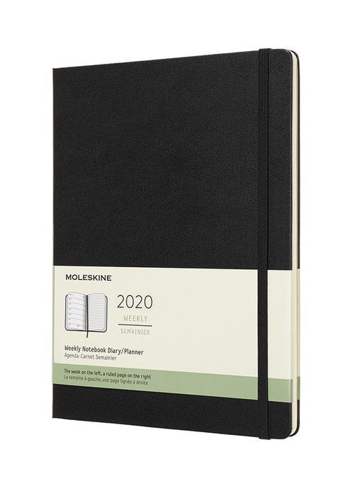 Plánovací zápisník Moleskine 2020 tvrdý černý XL