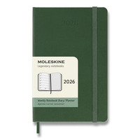 Diár Moleskine 2026 - tvrdé dosky, S, týždenný, tmavo zelený