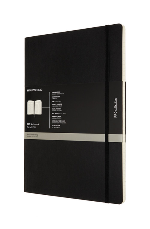 Professional diář - zápisník Moleskine měkký černý A4