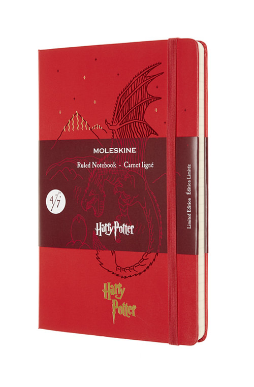 Harry Potter zápisník Moleskine linkovaný červený L