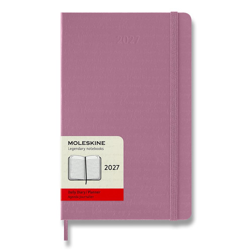 Moleskine 2027 - diár v tvrdých doskách -  Colored Patterned, veľkosť L, denný, ružový