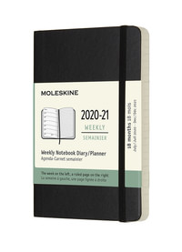 Plánovací zápisník Moleskine 2020-2021 měkký černý S