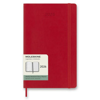 Diár Moleskine 2026 - mäkké dosky, L, týždenný, červený