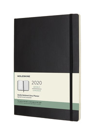 Plánovací zápisník Moleskine 2020 měkký černý XL