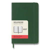 Moleskine 2027 - diár v mäkkých doskách - veľkosť S, denný, tmavo zelený